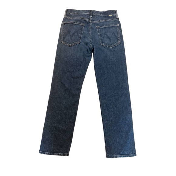 Women's MOTHER Blue Straight Leg Jeans Size 30 High Rise - Picture 4 of 12